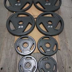 Combo Of Barbell Plates 45, 35, 10 And 5 Lbs