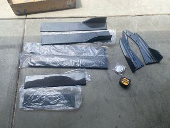 Universal Carbon Fiber Style Side Skirt Extensions & Rear Extensions