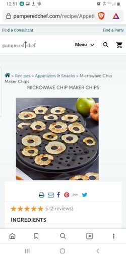 Pampered Chef Microwave Chip Maker NEW