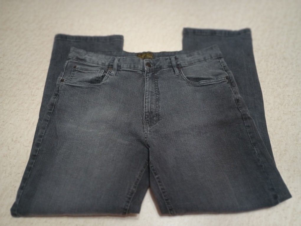 URBAN START Jeans Wear Grey Denim 38/30 Men's Cotton Spandex Straight