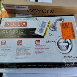 Delta Shower Faucet Set With Valve In Chrome