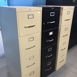 Four drawer vertical metal file cabinet