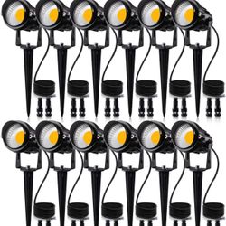 SUNVIE 12W Low Voltage LED Landscape Lights with Connectors, Outdoor 12V Super W