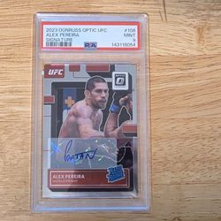 2023 Optic Alex Pereira Rookie Autograph PSA 9 Chama!