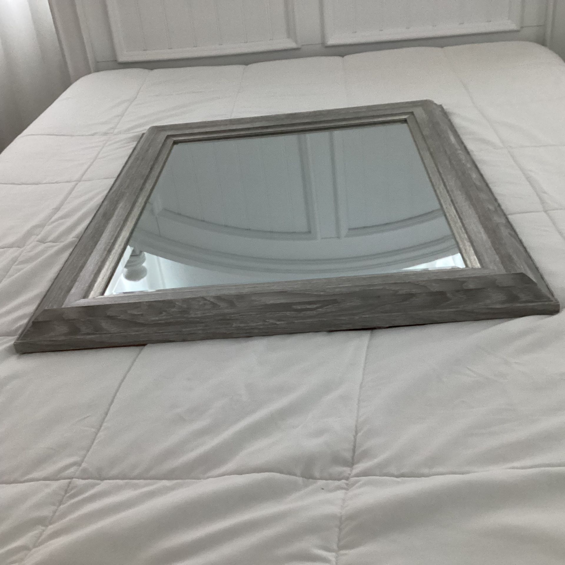 Grey Mirror 35” Long X 29” wide