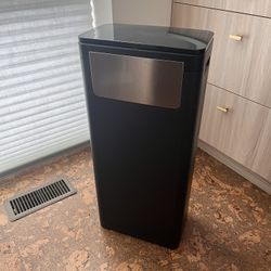 Black Stainless Steel Trash Can