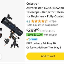 New Celestron Astromaster 130EQ Telescope 