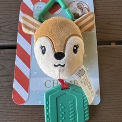 New One (1)  Sunny Days Reindeer Chime Teeter Baby Christmas Holiday Toy