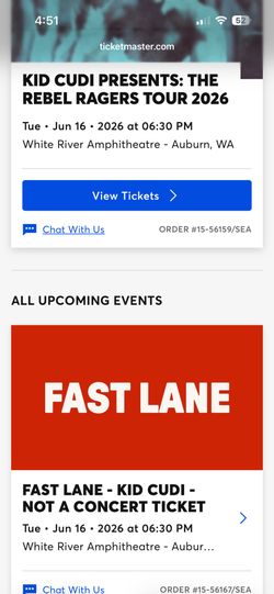 Kid Cudi June 16th Tickets 🎫