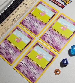 (Lot of 4) 1999 1st Edition Slowpoke 55/62 Fossil set English (NM-M)