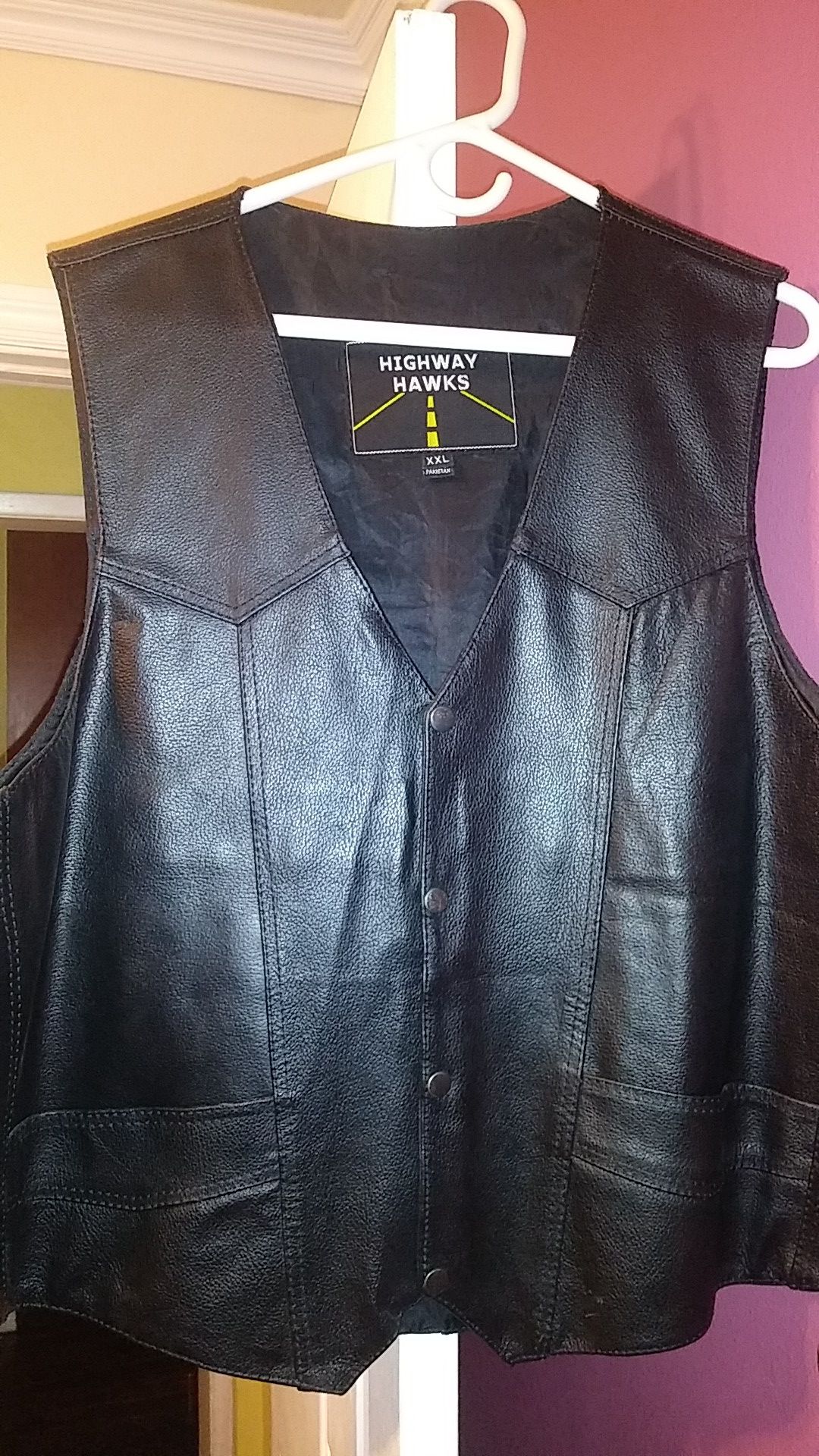 Highway hawk 2xl leather vest