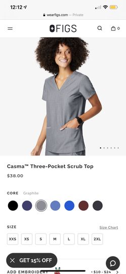 Figs Casma Three Pocket Scrub Top