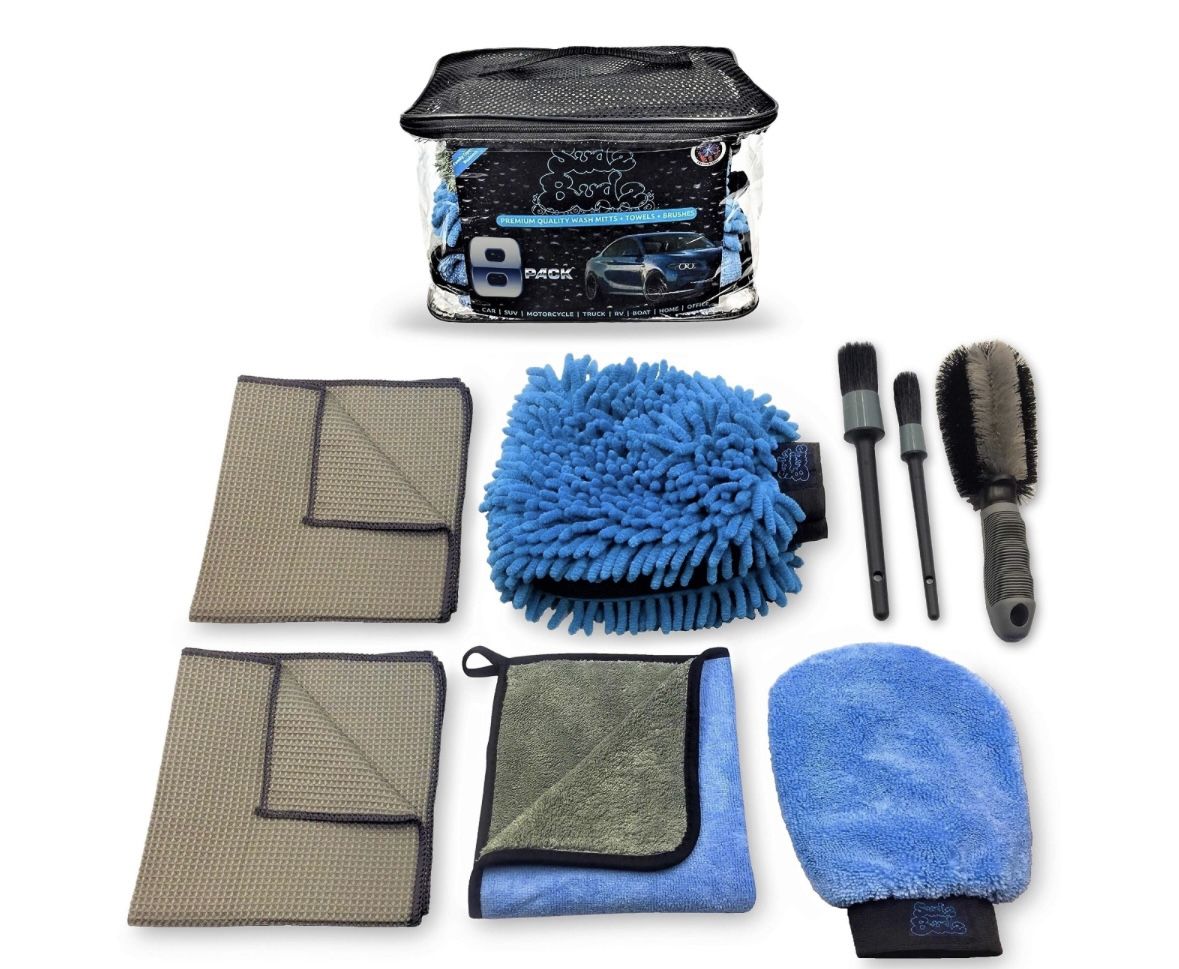 Sudz Budz Premium Microfiber Car Wash Kit 8 pcs