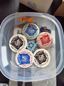 Vintage Seattle Seafair Pirates Pin Button Collection