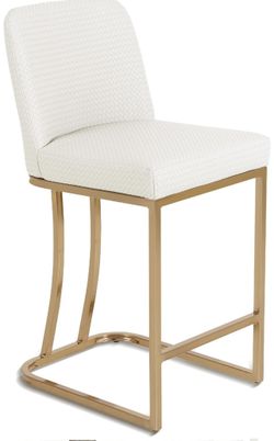 Off White Leather Stools