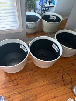 3 large planters