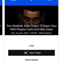 Weekend Concert Ticket 