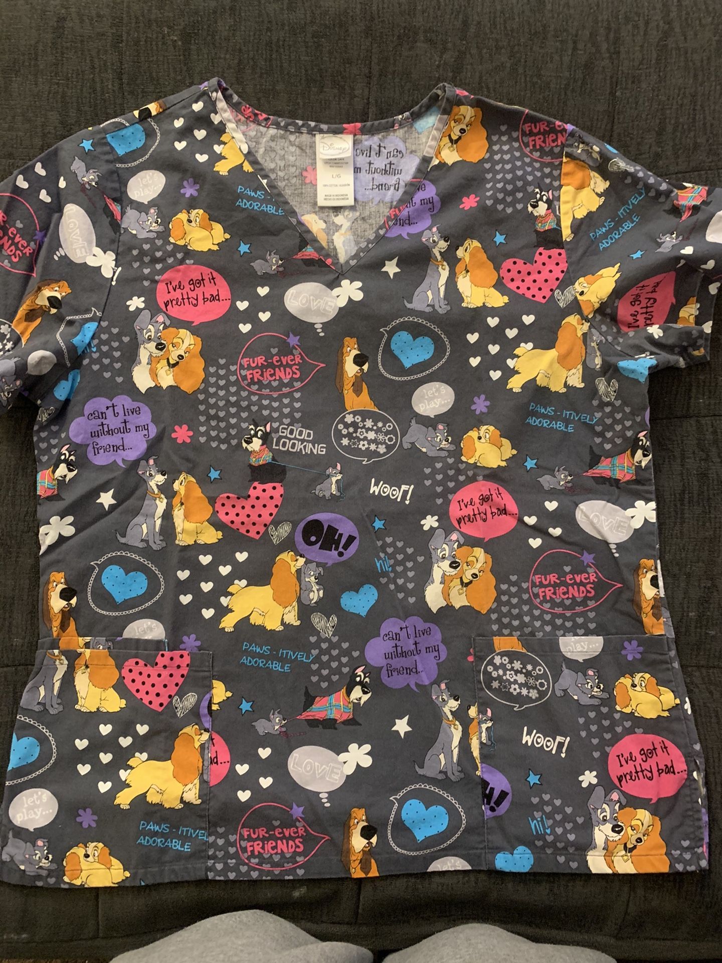 Lady and The Tramp scrub top