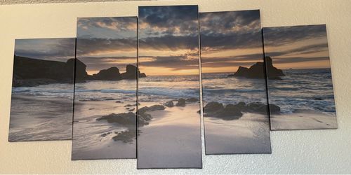 Beach sunset wall art