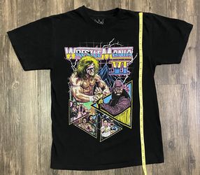 Wrestlemania IV WWF Ultimate Warrior Macho Man Brett Owen Heart Shirt Size Small