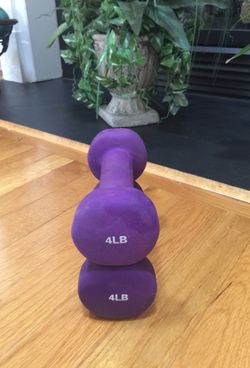 A set of 4 lbs weights!