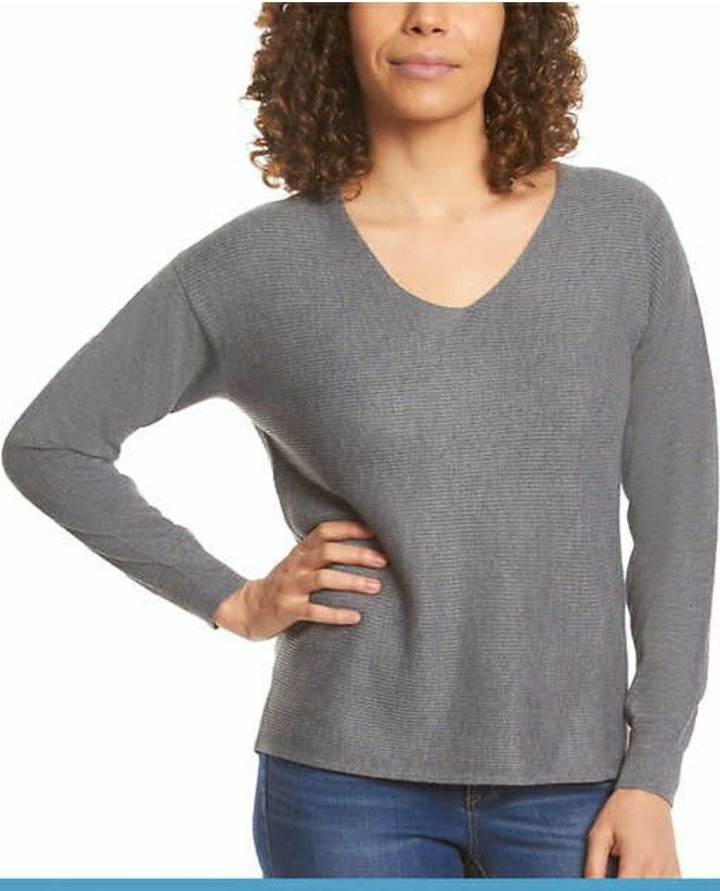 Ella Moss Ladies' Ribbed V-Neck Sweater