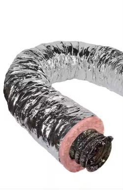 39 feet Insulated Flexible Duct R8 Silver Jacket 4”