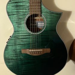Three Barely Used Guitars: Les Paul Ephiphone Traditional PRO-IV, Cardoba Iberia Series C4-CE, And An Ibanez Acoustic Aewc32fm