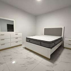 Brand New 🆕 Queen Bedroom Set With Mattress / Juego de Cuarto con Colchón Nuevo a Estrenar … Fast 🚚