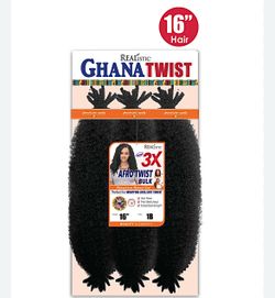 Beauty Elements Ghana 3X Afro Twists Bulk 16in