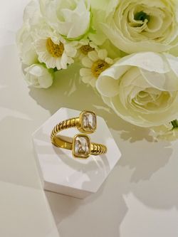 Elegant 18k Gold  Plated Adjustable Ring 