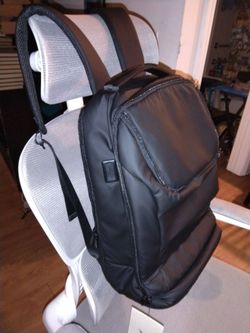 New  Black Leather Laptop Backpack