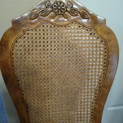 Beautiful Pecan Cane Back Chair