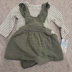 12m Girls Outfit Green