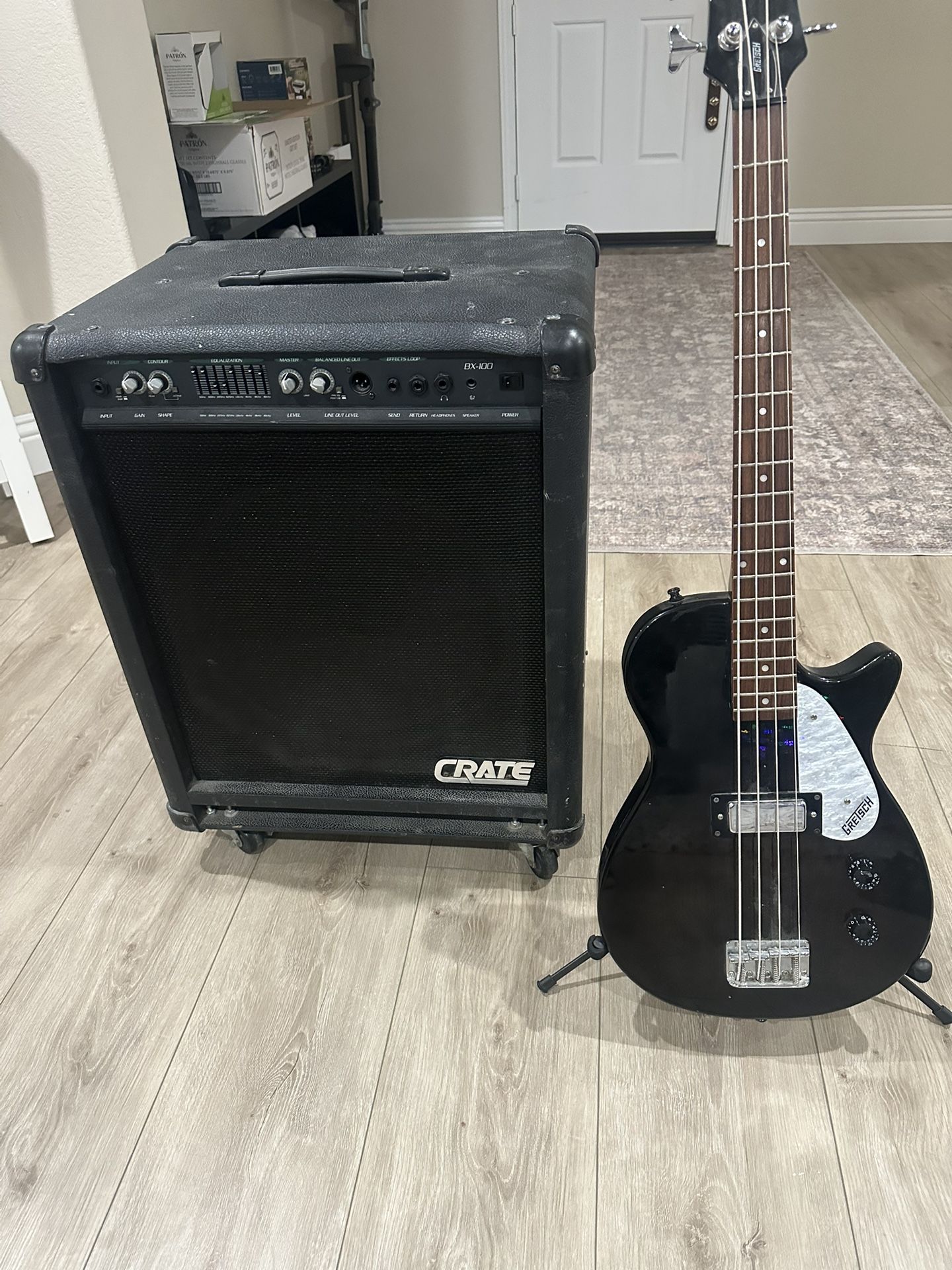 Crate Amp And Bass guitar