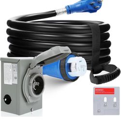 Ceyodo Generator Cord 50 Amp 15FT NEMA 14-50P to SS2-50R Generator to house