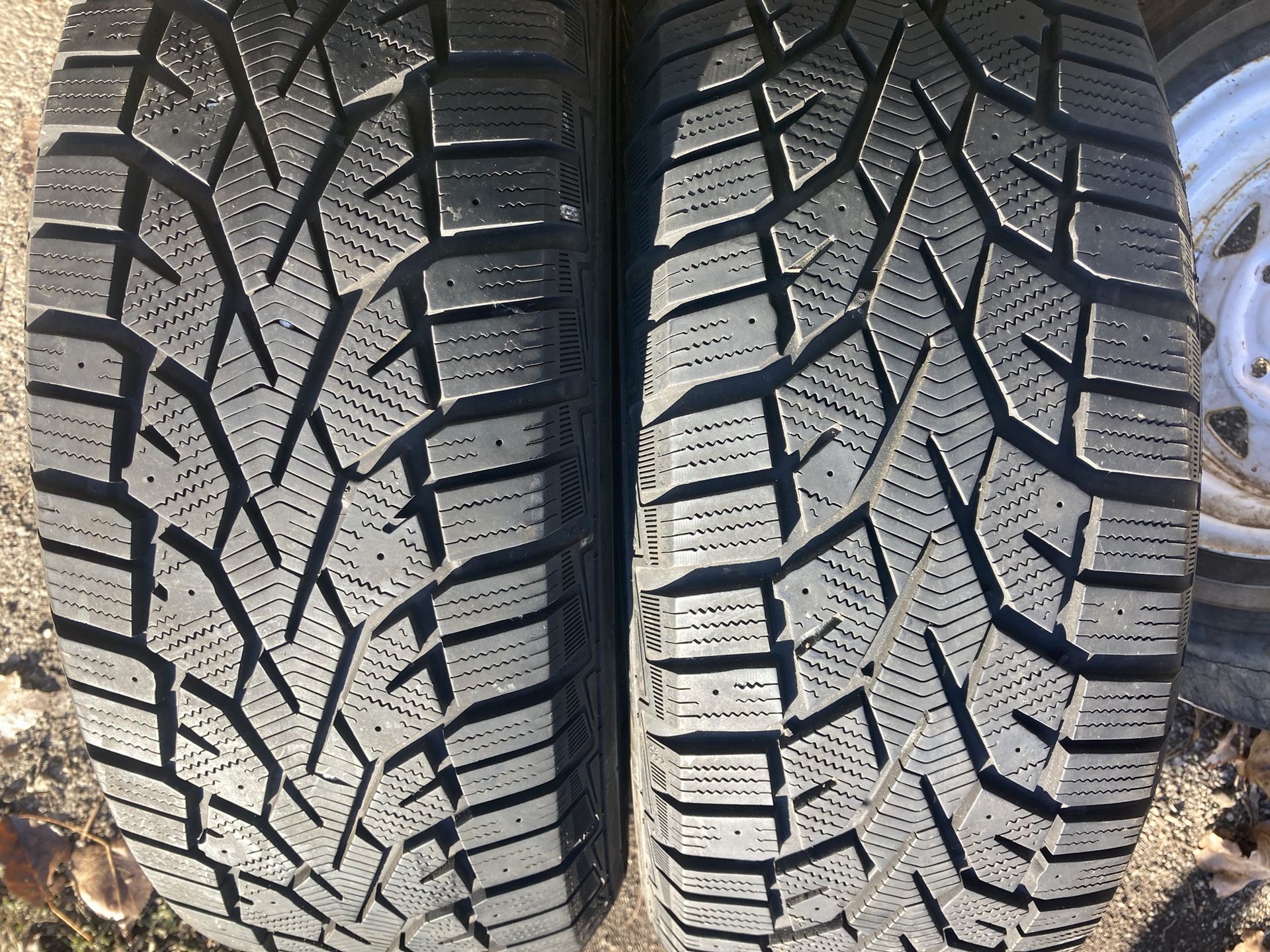 205-65-15. Pair Tires Great For Winter