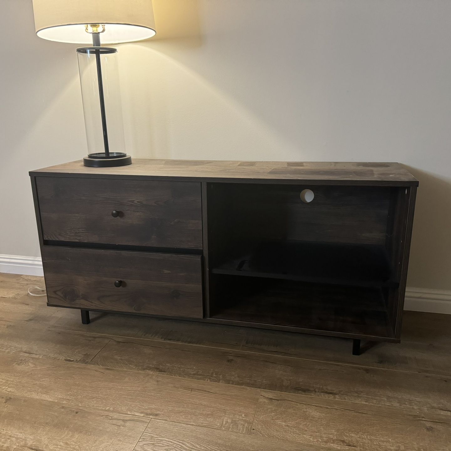 Walnut Colored Media Console/credenza