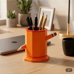 Optical Illusion Resin Sculpture Pen Holder Brush Organizer Makeup Brush organizer Modern Art Desktop Decor for Home Workspace Desk Sundries Stationer