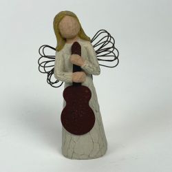 Willow Tree Angel of Song Demdaco Figurine Sculpture with Metal Guitar