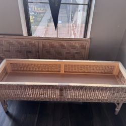 IKEA Bench with storage, Handmade Rattan (Purchased April 2024)