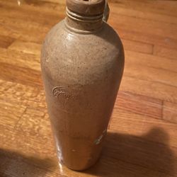 Antique 1800’s German Wassau  Shelters Stoneware Clay Bottle 