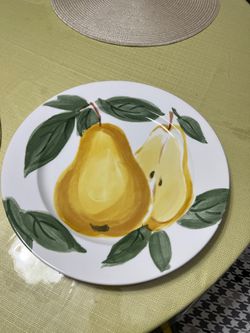Nikko Just Pears 12″ Plate – Bone China, Discontinued – Perfect Condition