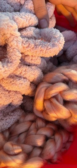 Two types of thick yarn