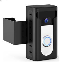Black Ring 2nd gen wireless  security cam and doorbell with Anti-Theft Video Doorbell Mount, Not Block Doorbell Motion Sensor
