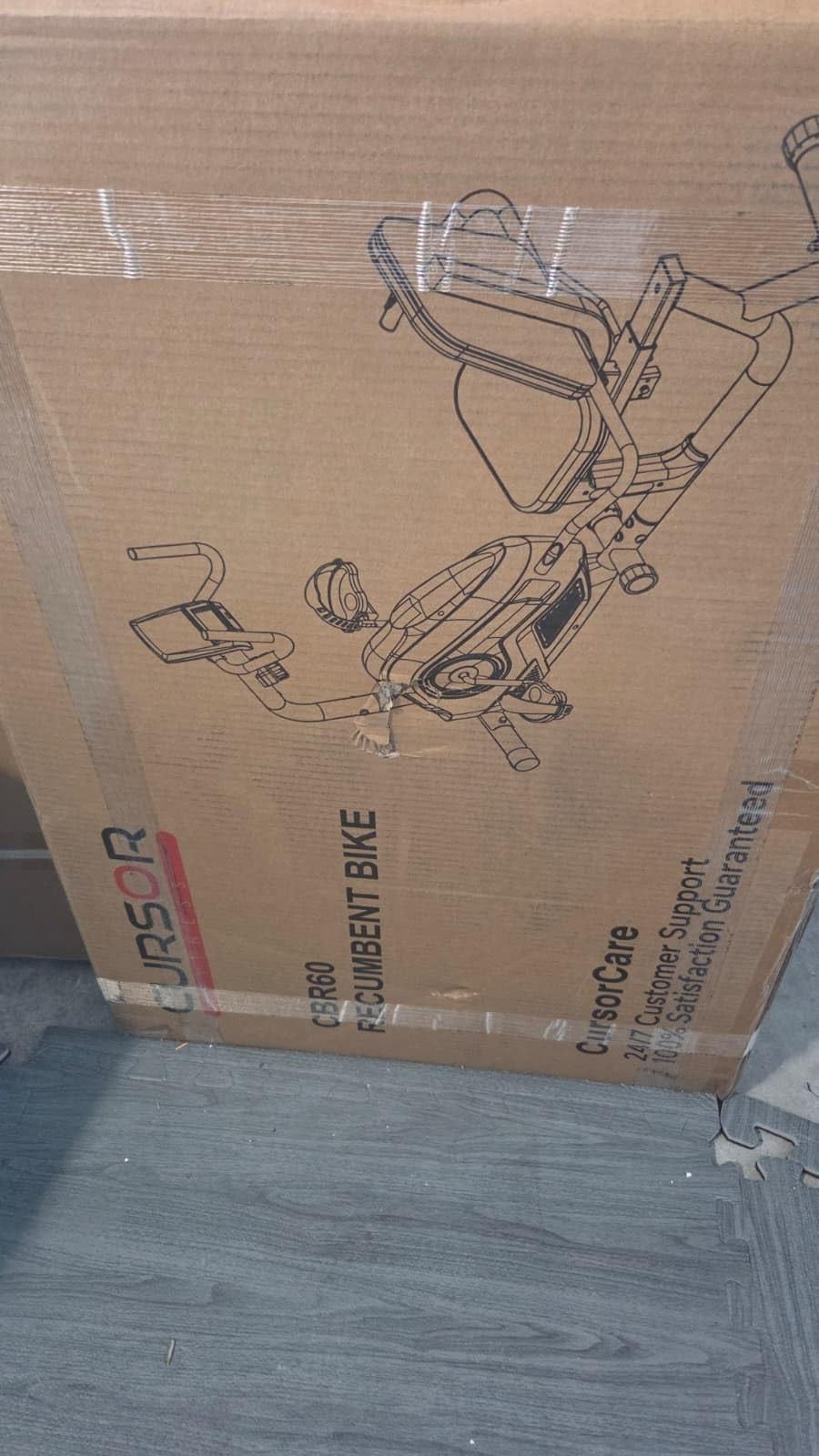 CURSOR FITNESS Recumbent Exercise Bike, Stationary Bikes for Home with Adjustable Seat, 16-Level Magnetic Resistance Recumbent Exercise Bike for Home