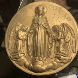 Brass Medallion With Angels