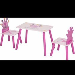 Qaba Kids Wooden Table and Chair Set