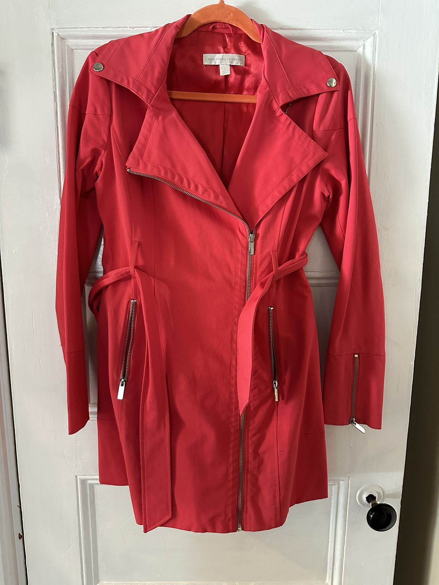 Pink Trench Coat, Water Resistant