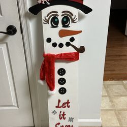 Snowman Porch Leaner